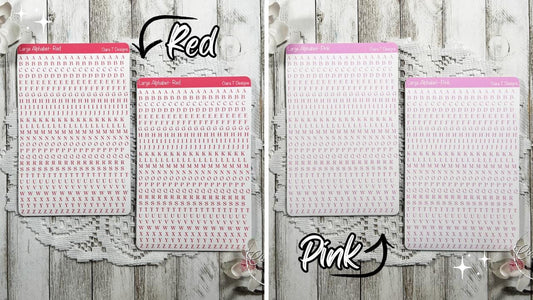 Small Rainbow Serif Alphabet Sticker Sheet