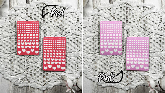 Tiny Rainbow Background Heart Sticker Sheet