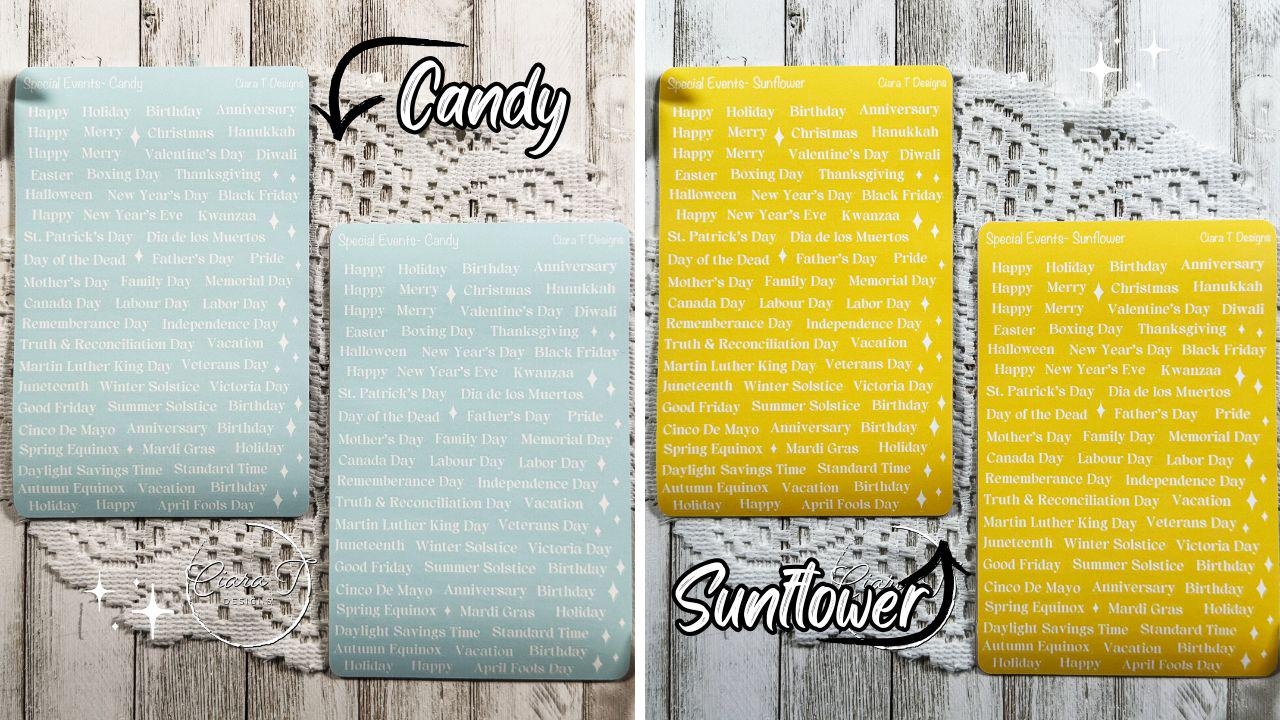 Large Candy Background Special Events Sticker Sheet