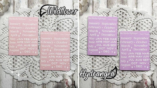 Mini Candy Background Months of the Year Sticker Sheet