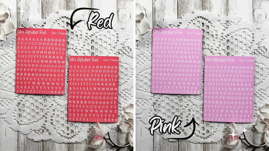 Mini Rainbow Background Serif Alphabet Sticker Sheet