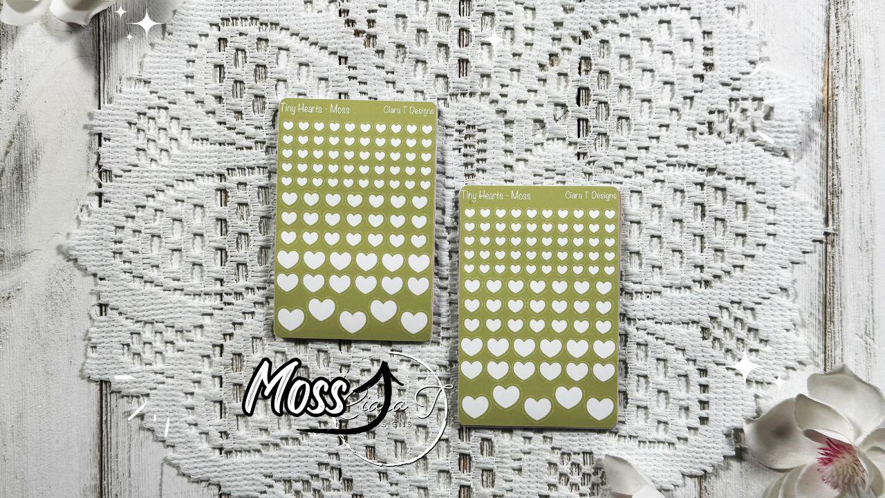 Tiny Candy Background Heart Sticker Sheet