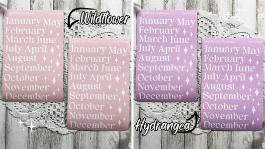 Large Candy Background Months Sticker Sheet