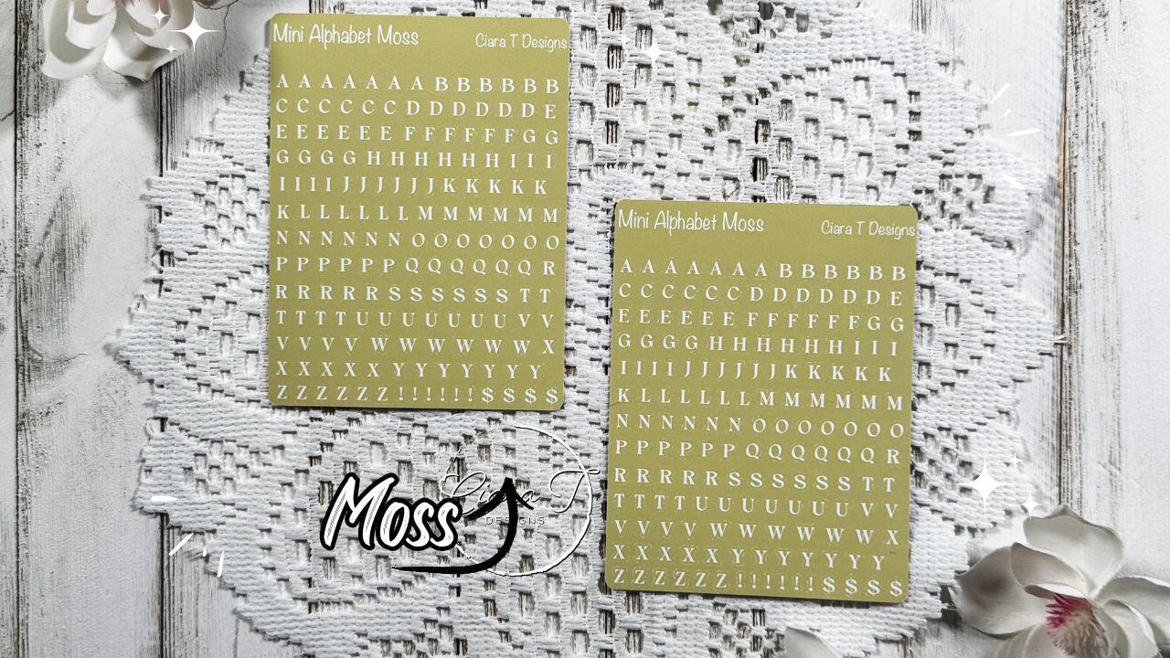 Mini Candy Backround Serif Alphabet Sticker Sheet