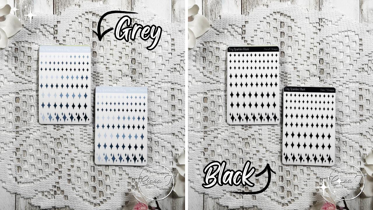 Tiny Rainbow Ombre Sparkle Sticker Sheet