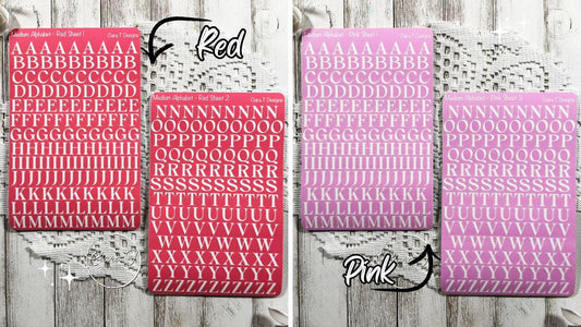 Medium Rainbow Background Serif Alphabet Sticker Sheet