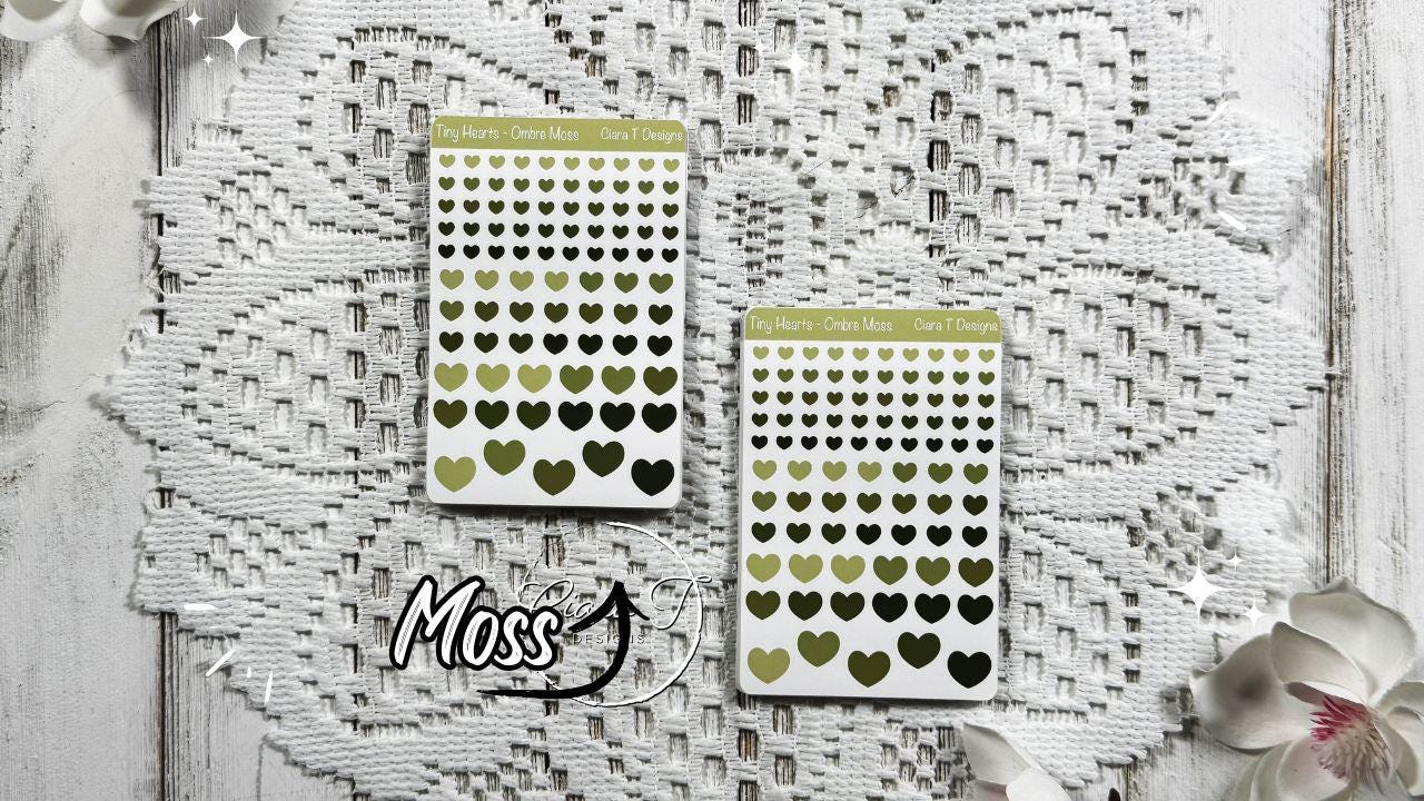 Tiny Ombre Candy Coloured Heart Sticker Sheet