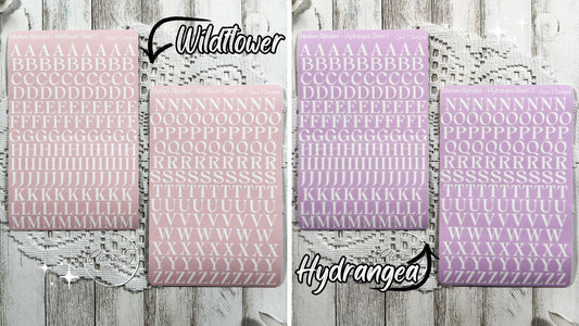 Medium Candy Background Serif Alphabet Sticker Sheet