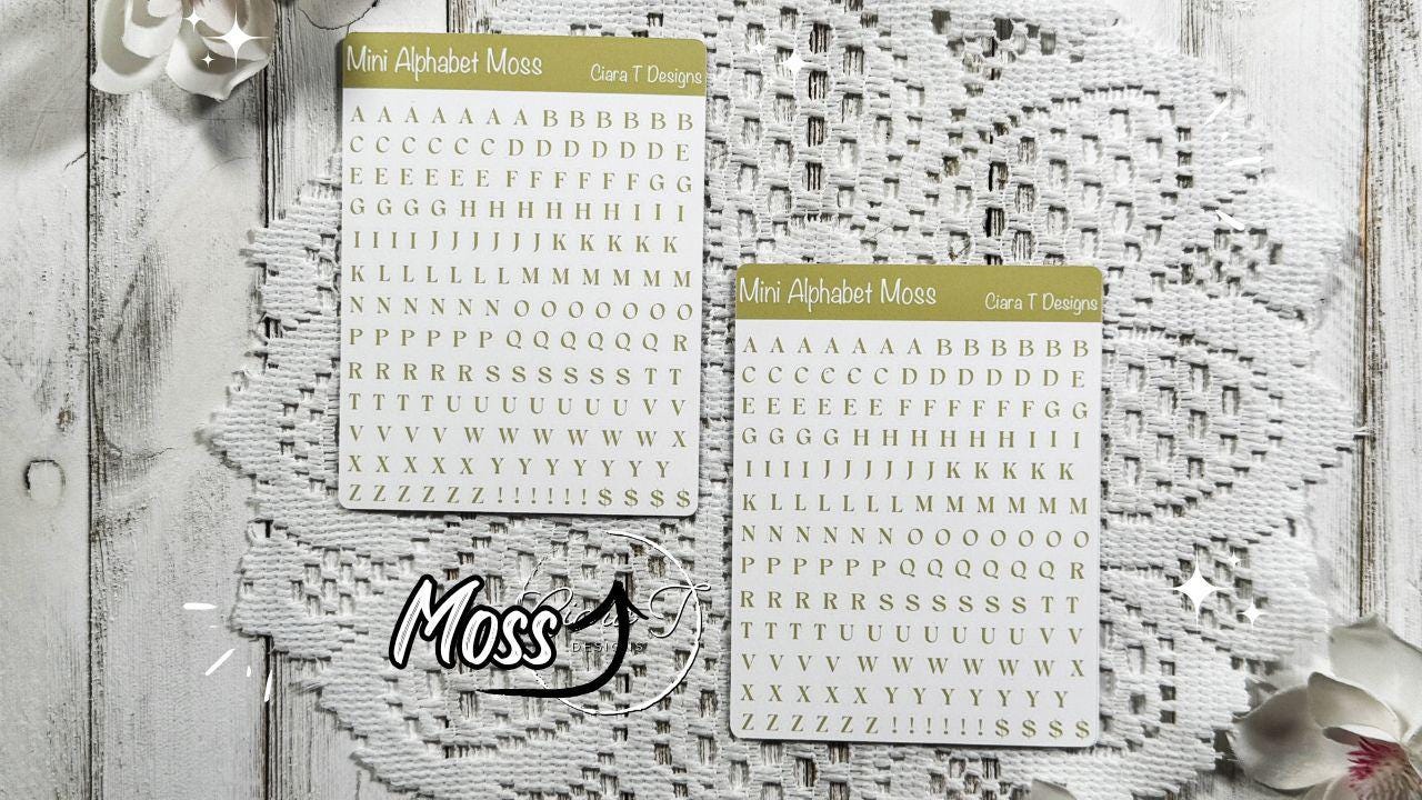 Mini Candy Coloured Serif Alphabet Sticker Sheet