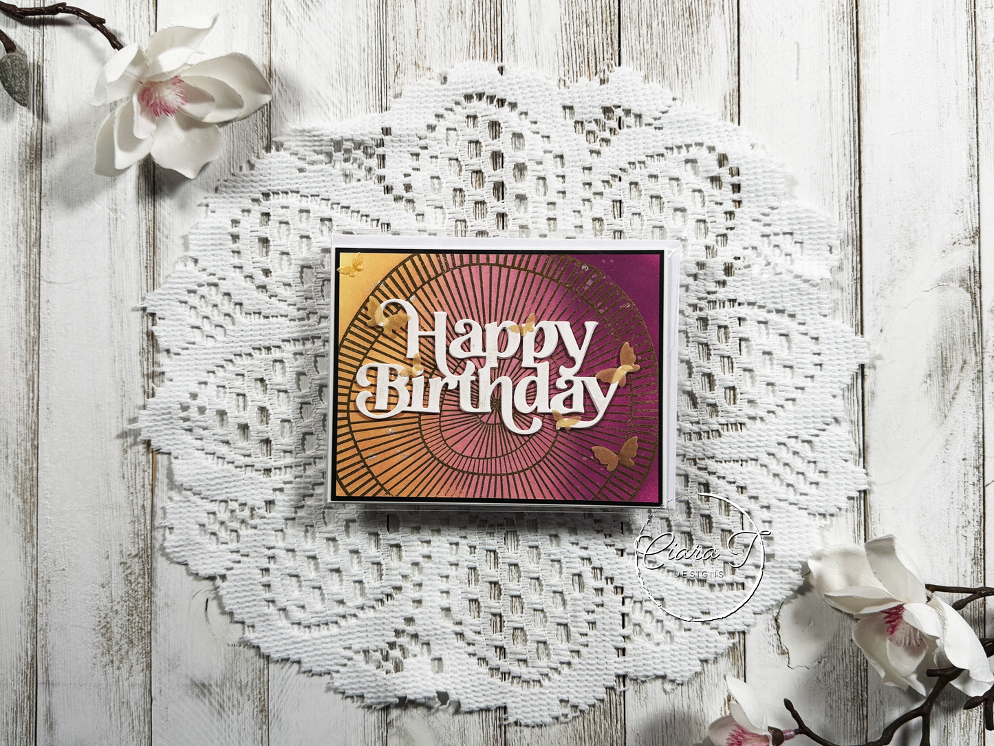 Abstract Ink-Blended Birthday Card