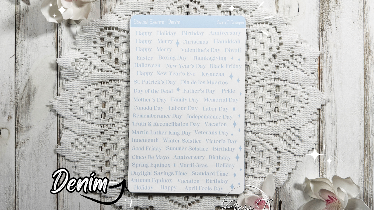Candy Coloured Special Events Large Sticker Sheet