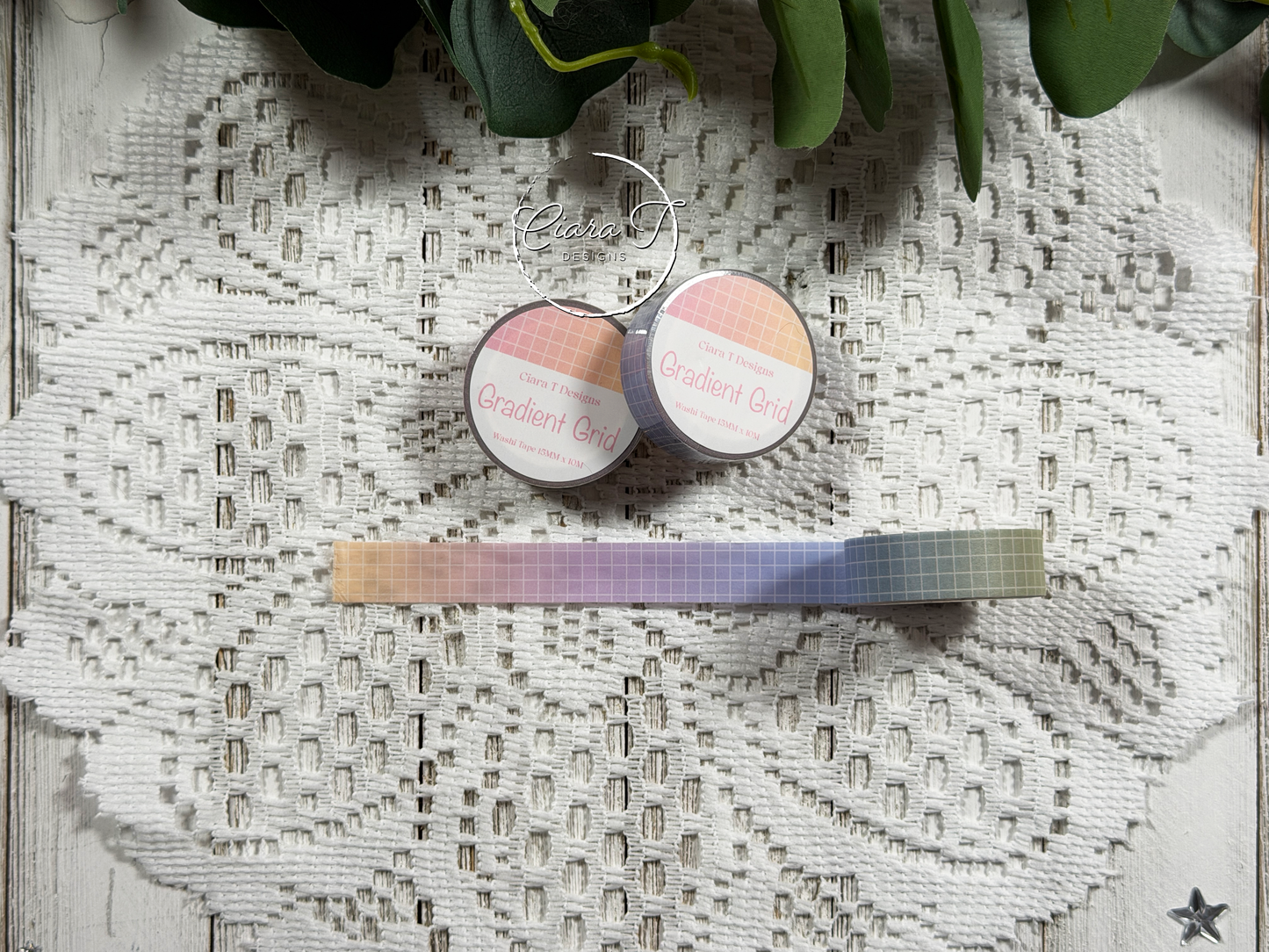 Gradient Grid Washi Tape - Tulip Collection