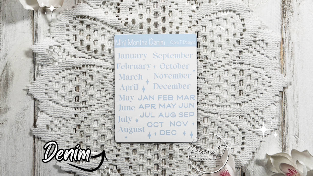 Candy Coloured Months of the Year Medium Sticker Sheet