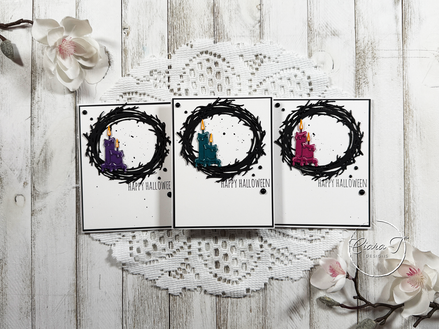Gothic Drippy Candle Halloween Card *Bundle*