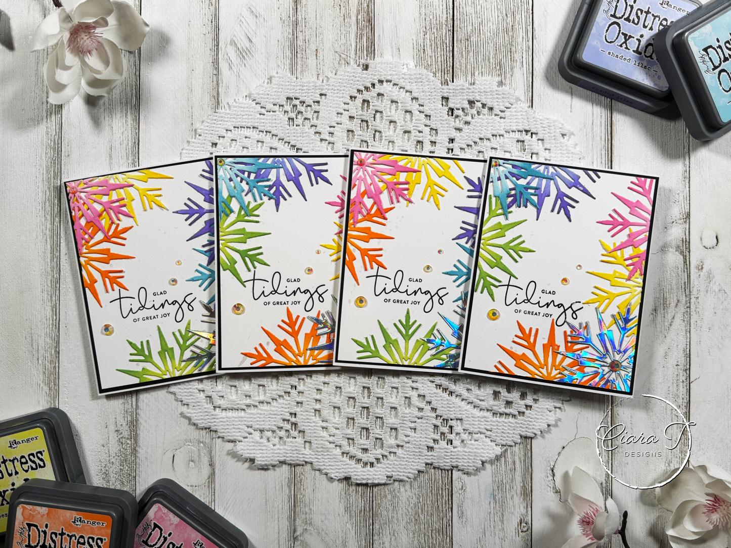 Ink-Blended Snowflake Christmas Card *Bundle*