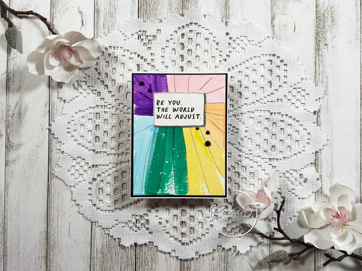 Whimsical Acrylic Paint Miscellaneous Card