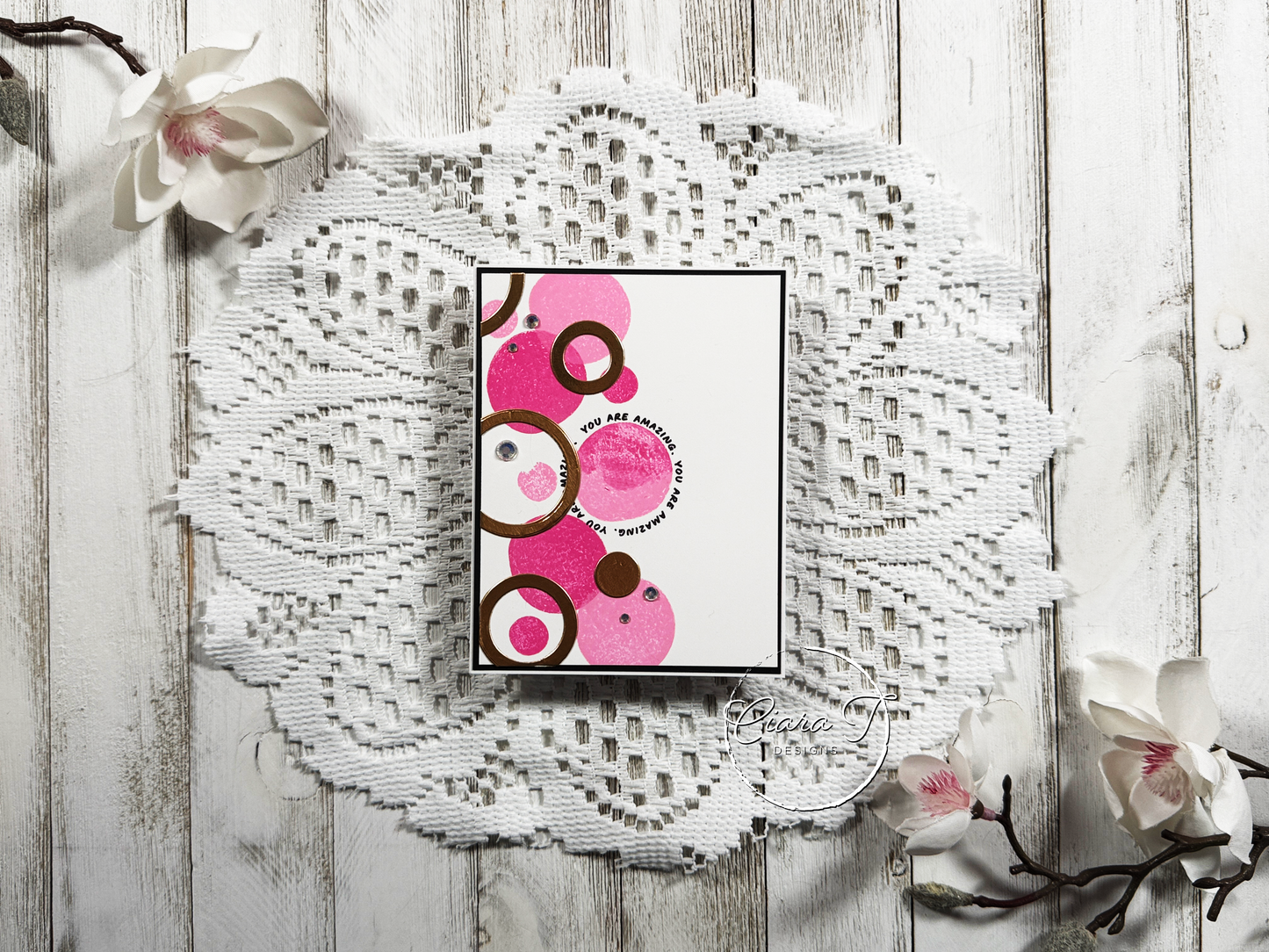 Pink & Gold Inspirational Card