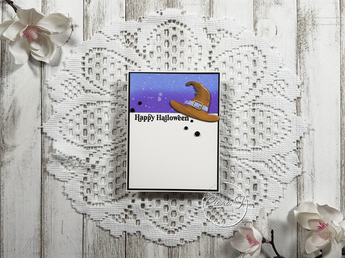 Purple Ink-Blending & Hat Halloween Card