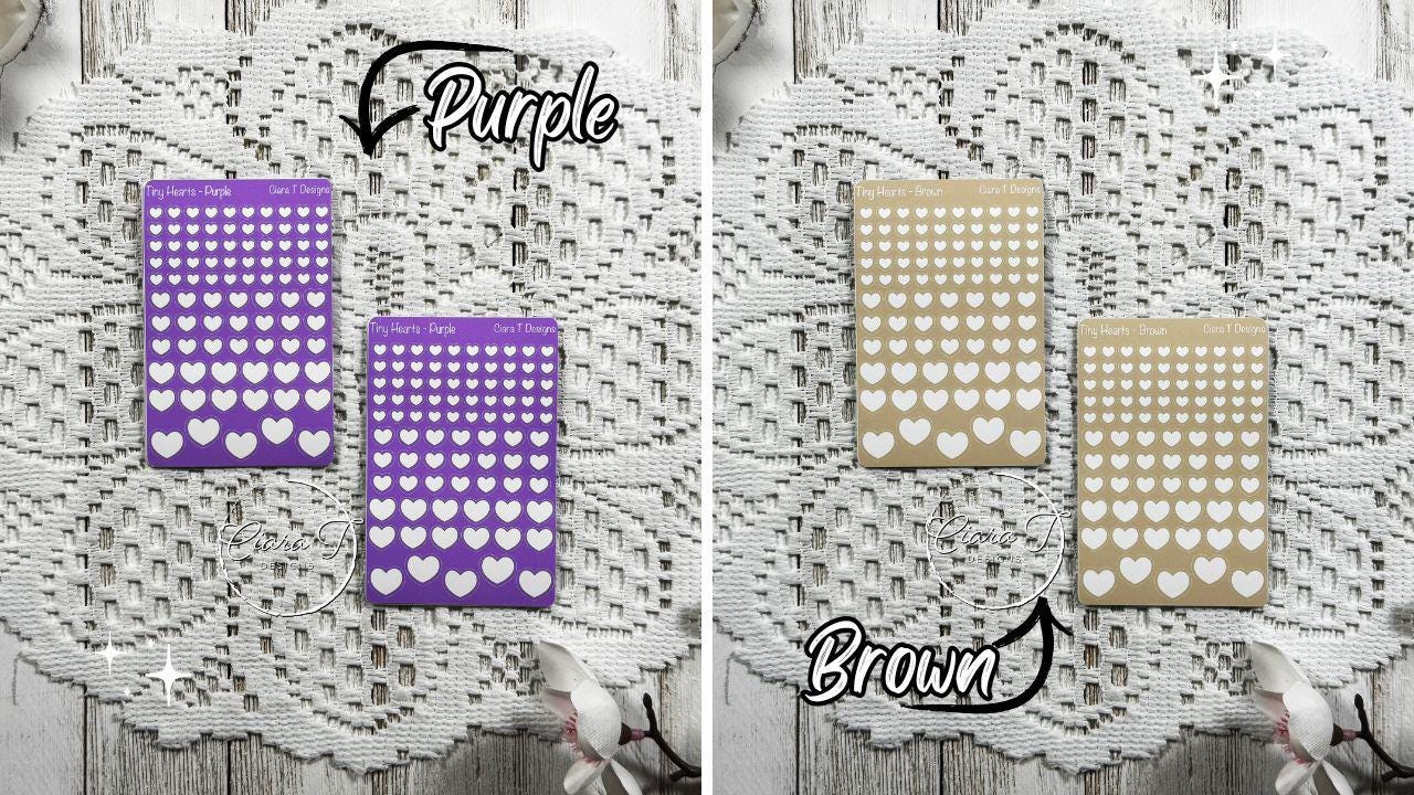 Tiny Rainbow Background Heart Sticker Sheet