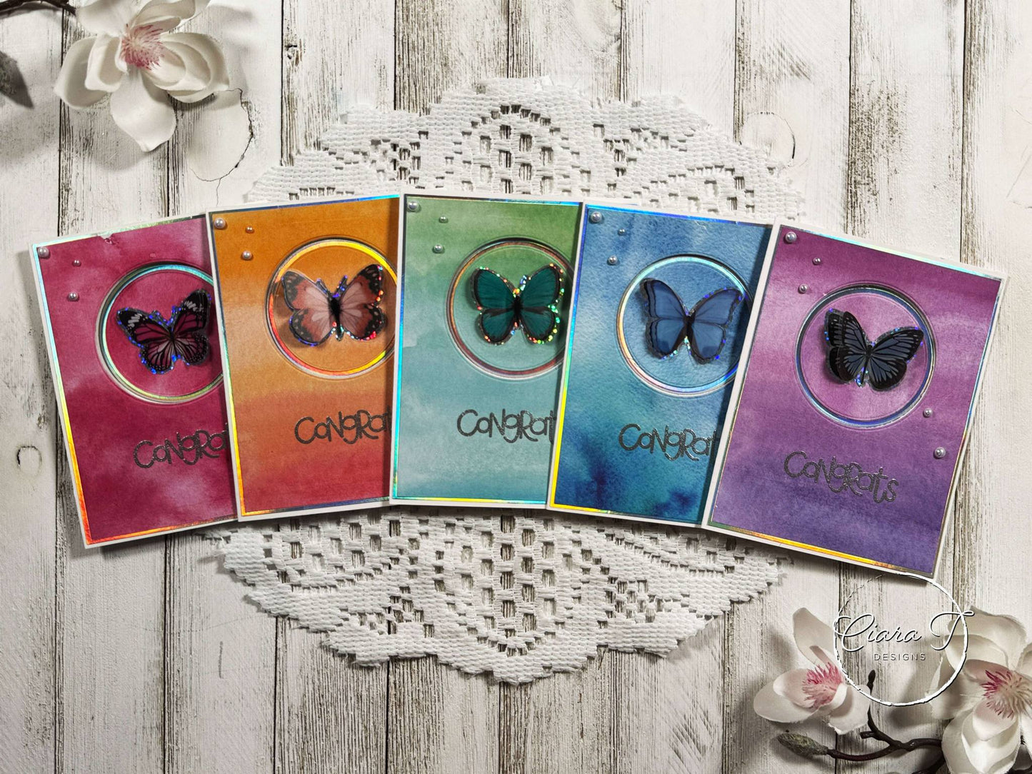 Pattern Paper & Silver Congratulations Card *Bundle*
