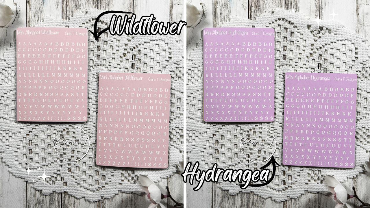 Mini Candy Backround Serif Alphabet Sticker Sheet