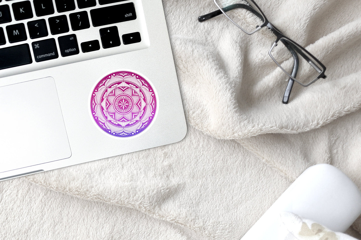 Jewel Toned Mandala Die-Cut Sticker