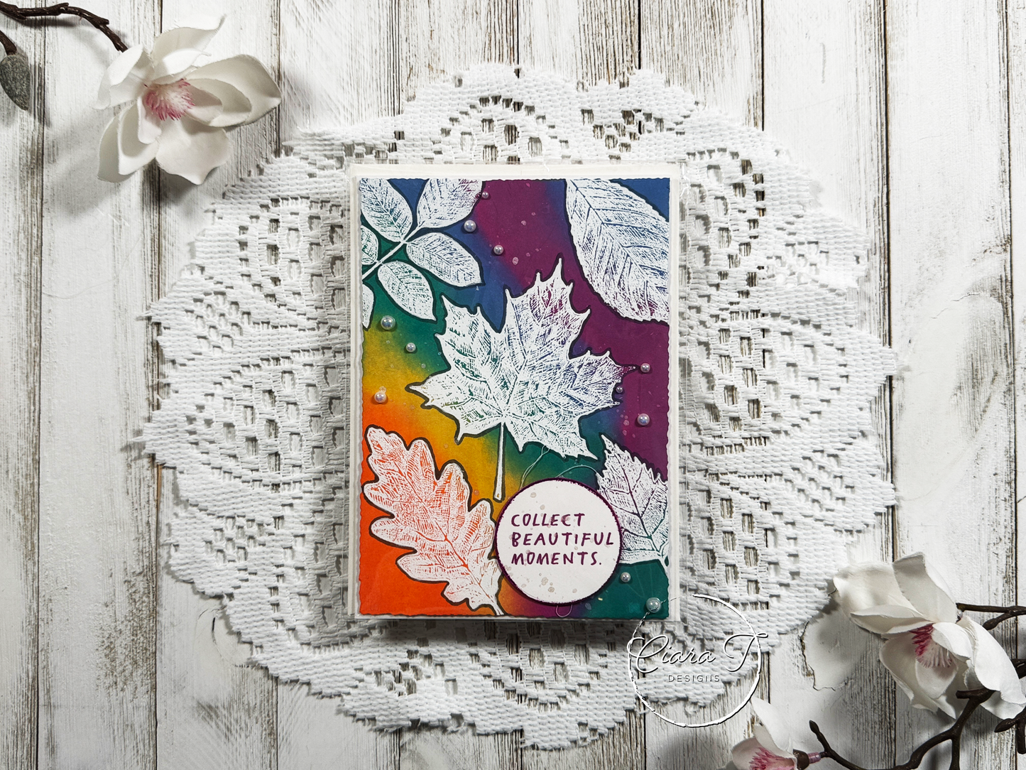 Ink-Blended Leaves Miscellaneous 5x7 Card