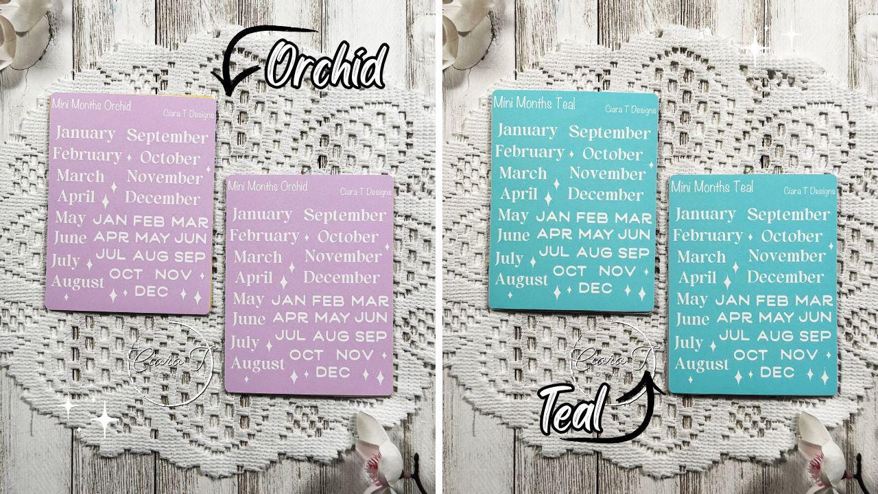 Mini Candy Background Months of the Year Sticker Sheet