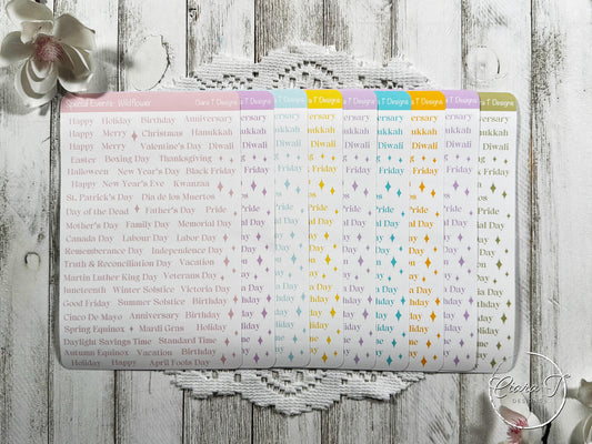 Large Candy Coloured Special Events Sticker Sheet