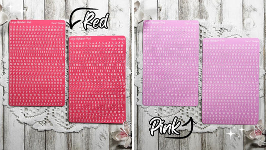 Small Rainbow Background Serif Alphabet Sticker Sheet,