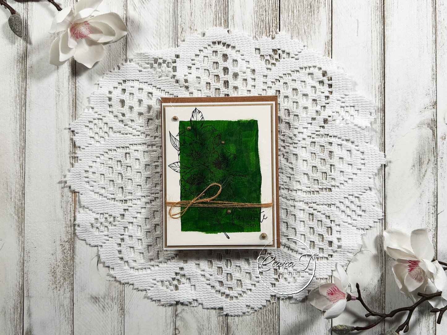 Dark Green Pressed Miscellaneous Card
