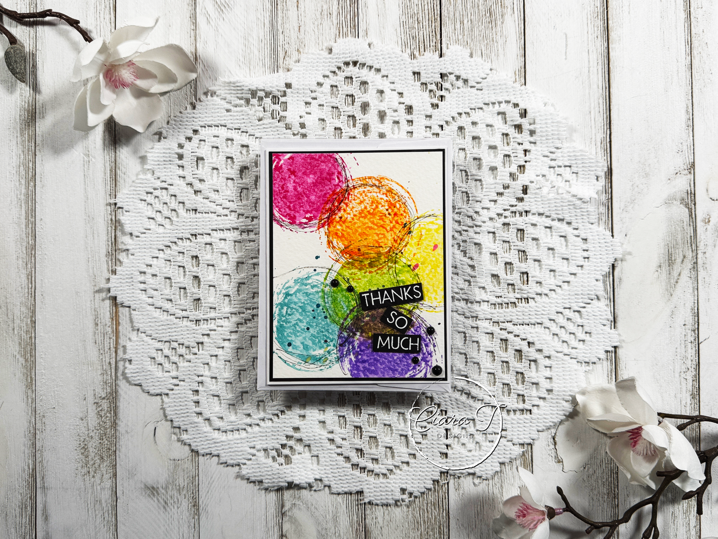 Rainbow Circle Thank You Card