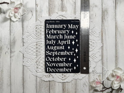 Large Rainbow Background Months of the Year Rainbow Sticker Sheet