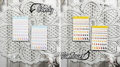 Tiny Ombre Candy Coloured Sparkle Sticker Sheet