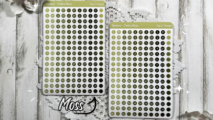 Ombre Candy Coloured Numbers Sticker Sheet