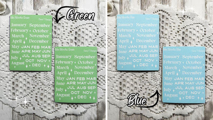 Mini Rainbow Background Months of the Year Sticker Sheet