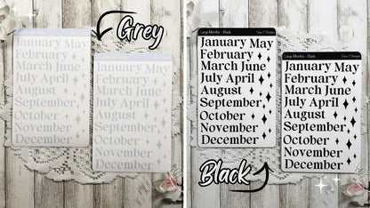 Months of the Year Rainbow Coloured Sticker Sheet