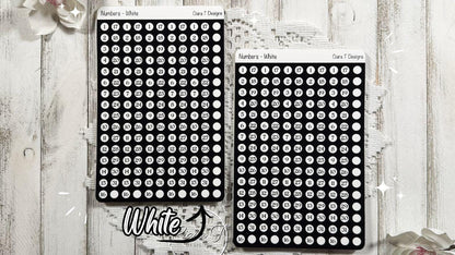 Ombre Rainbow Numbers Sticker Sheet