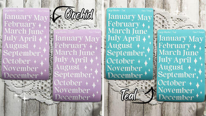Large Candy Background Months Sticker Sheet