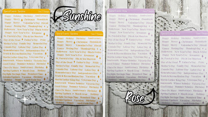 Large Candy Coloured Special Events Sticker Sheet