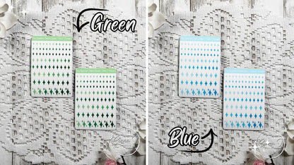 Tiny Rainbow Ombre Sparkle Sticker Sheet