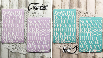 Large Candy Background Serif Alphabet Sticker Sheet