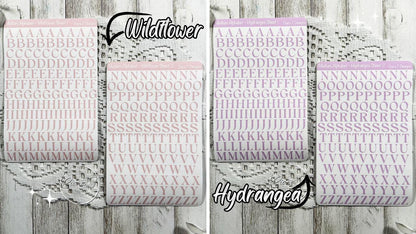 Medium Candy Coloured Serif Alphabet Sticker Sheet