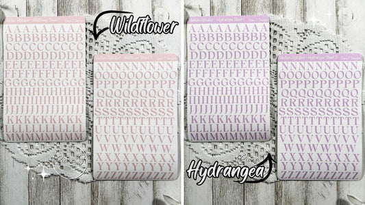 Medium Candy Coloured Serif Alphabet Sticker Sheet