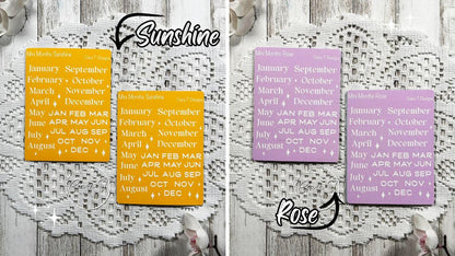 Mini Candy Background Months of the Year Sticker Sheet