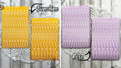 Medium Candy Background Serif Alphabet Sticker Sheet