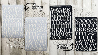 Large Rainbow Background Serif Alphabet Sticker Sheet