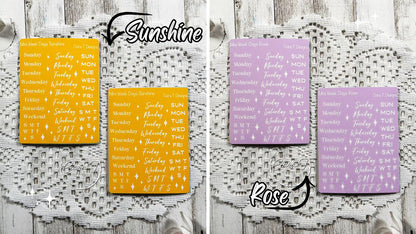 Mini Candy Background Week Days Sticker Sheet