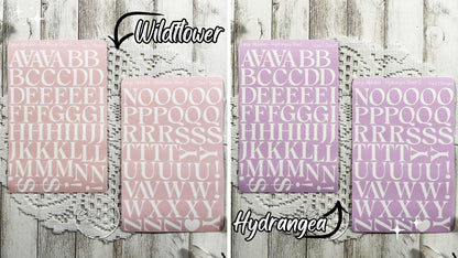 Large Candy Background Serif Alphabet Sticker Sheet