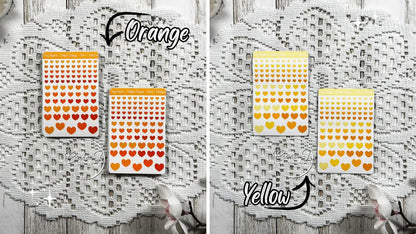 Tiny Rainbow Ombre Heart Sticker Sheet